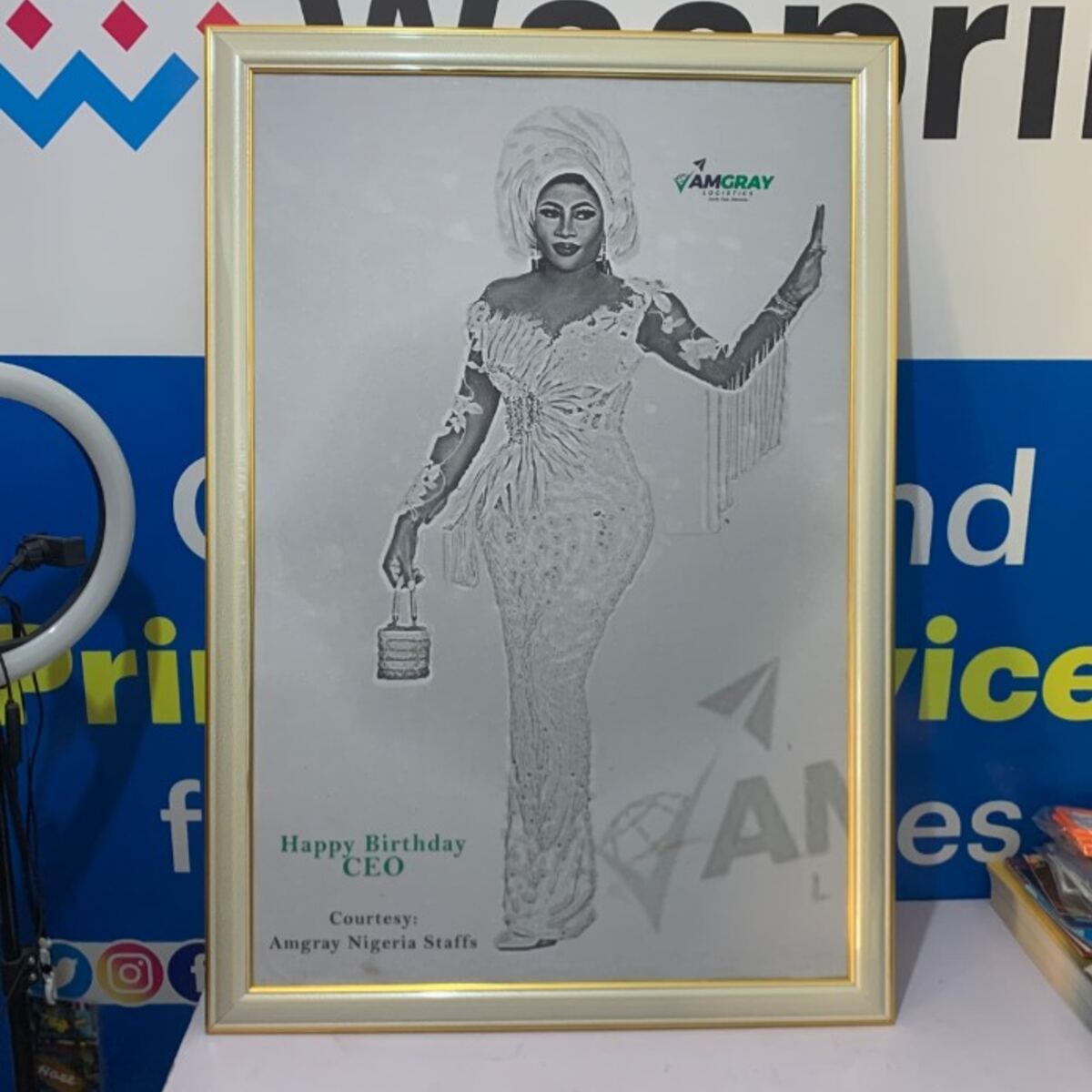 Custom celebration photo frame by Waaprint