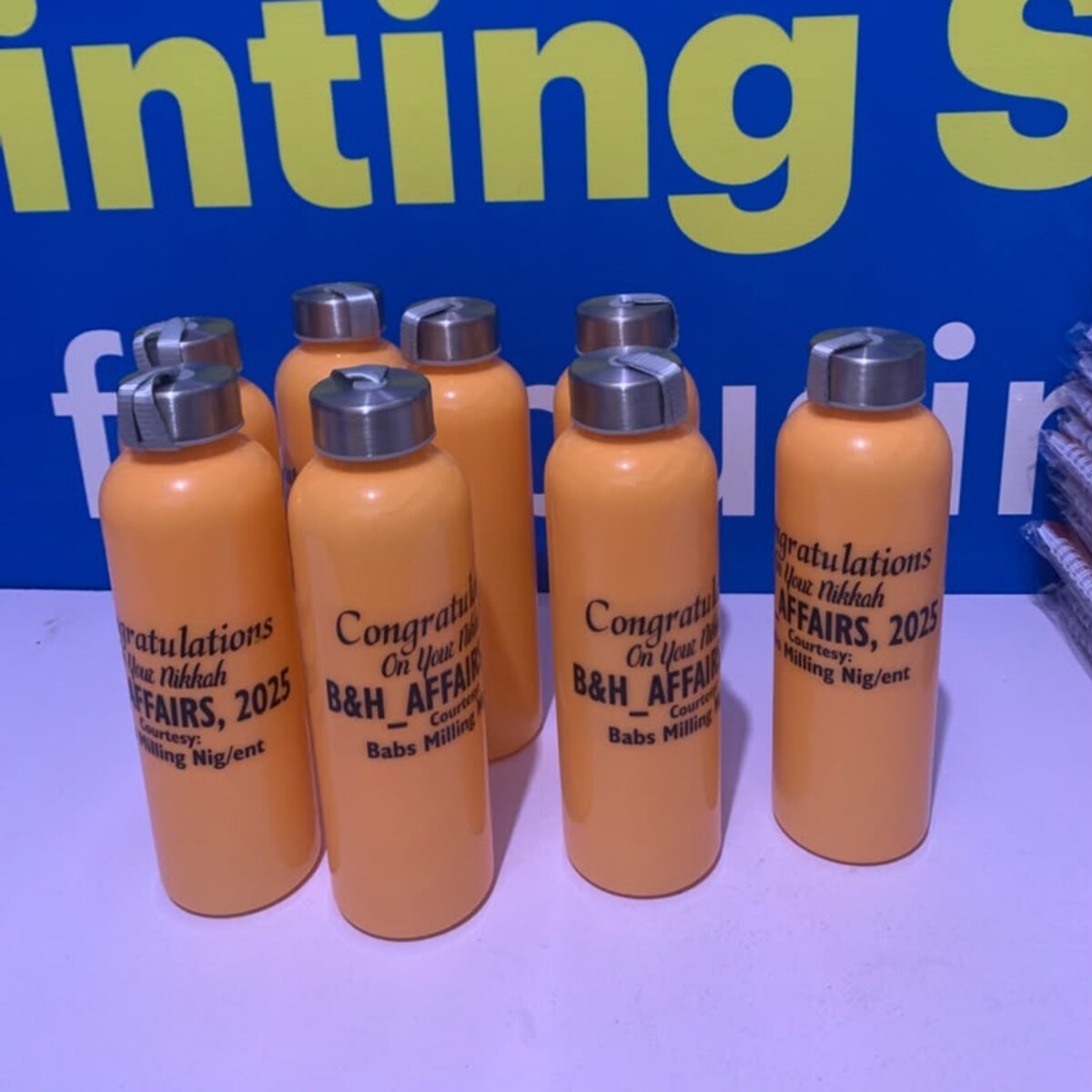 Custom branded water bottles in Nigeria
