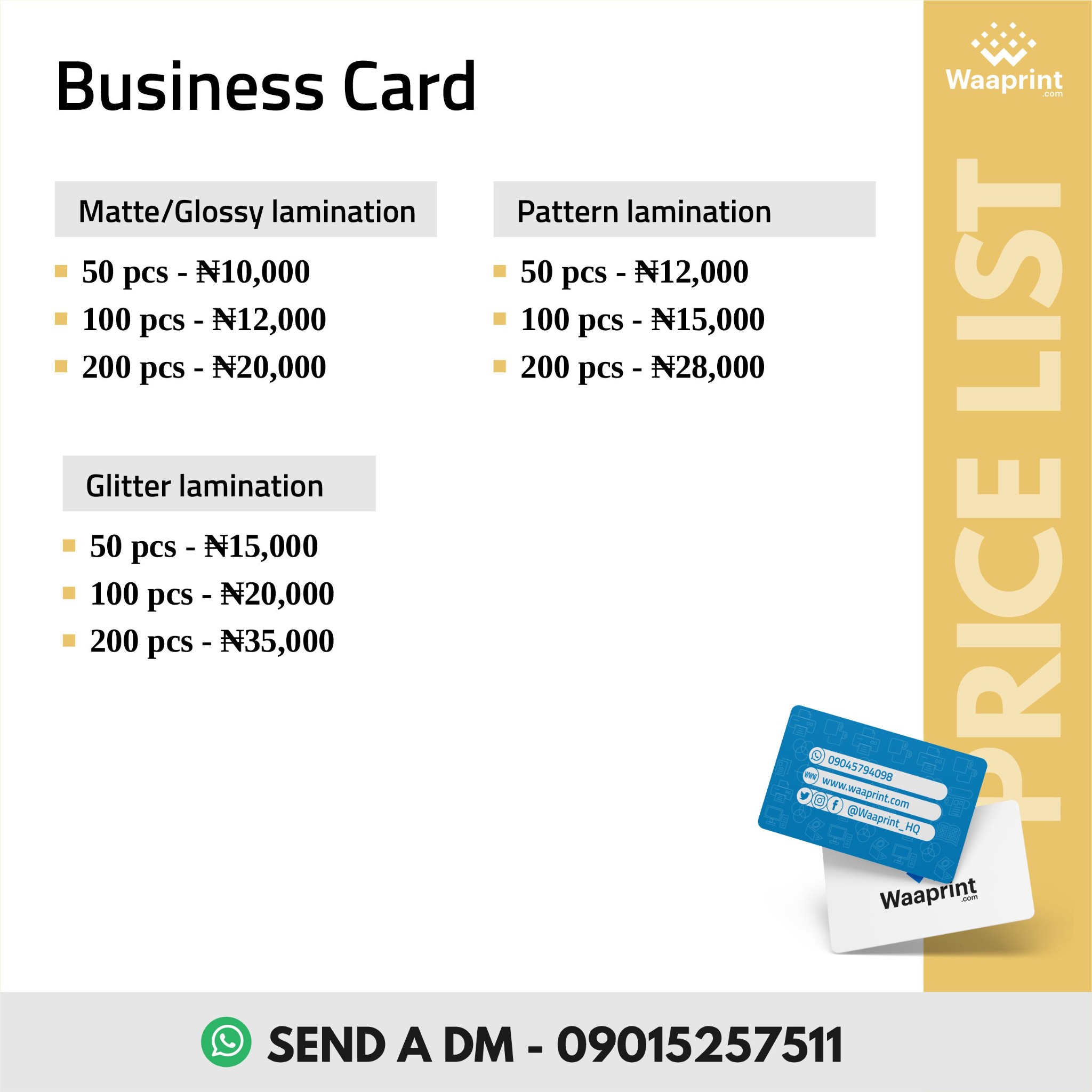 Printing Prices in Nigeria: What Different Print Products Cost